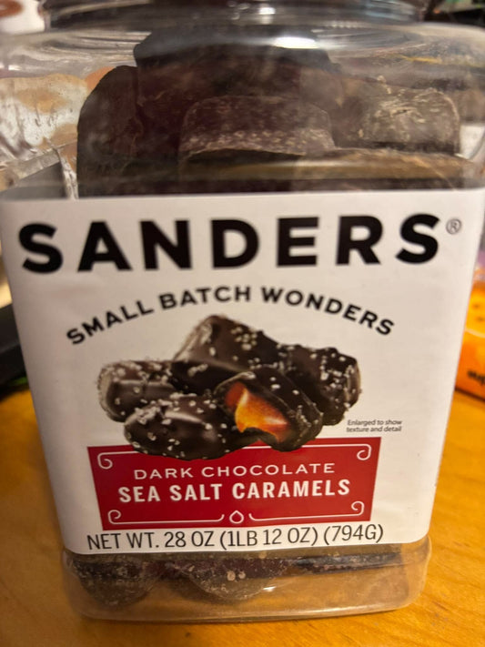 One square sea salt caramel dark chocolate