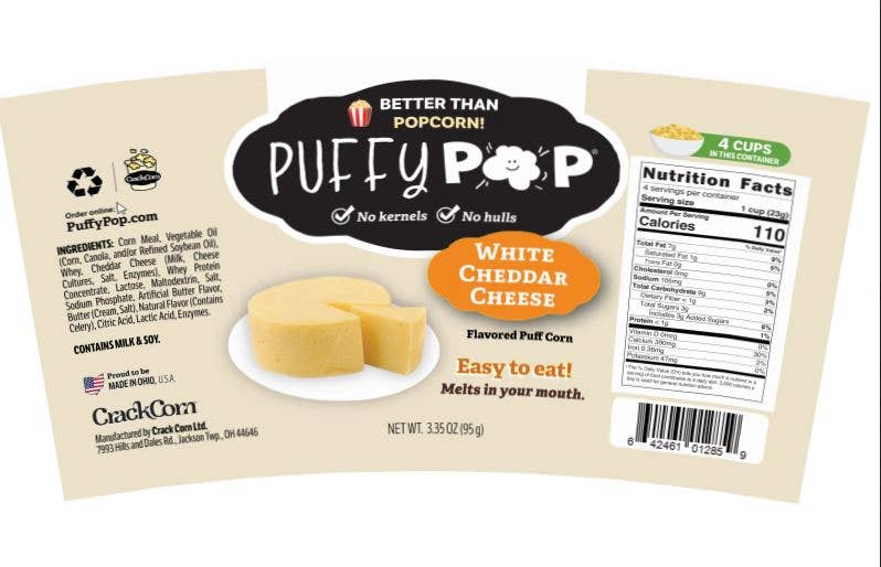Puffy Pop - White Cheddar Cheese   - (4 oz)