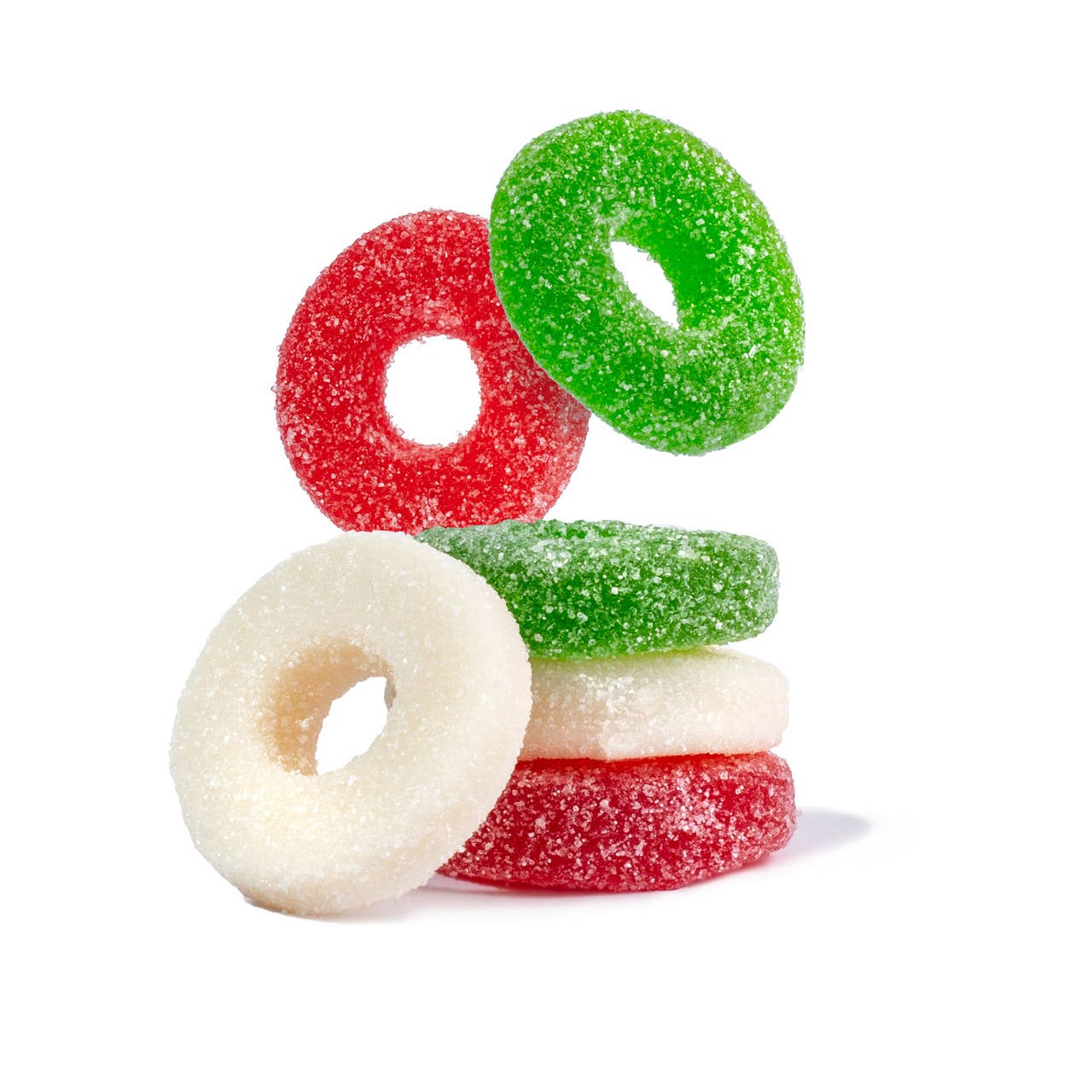 Long Island Candy Factory - Albanese Christmas Gummy Sanded Wreath Rings .5 lb