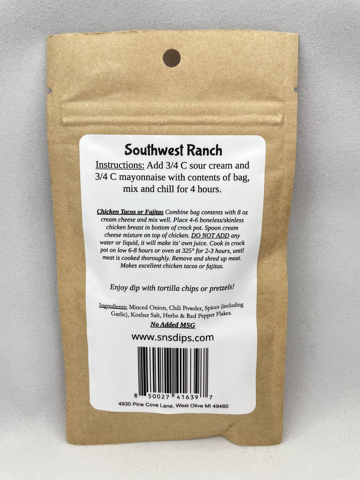 SnS Dips - Southwest Ranch