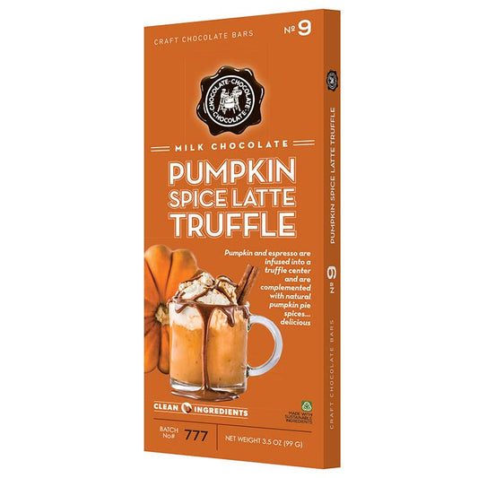 Chocolate Chocolate Chocolate Company - NO 9 -Milk Chocolate Pumpkin Spice Latte Bar 3.5 OZ-