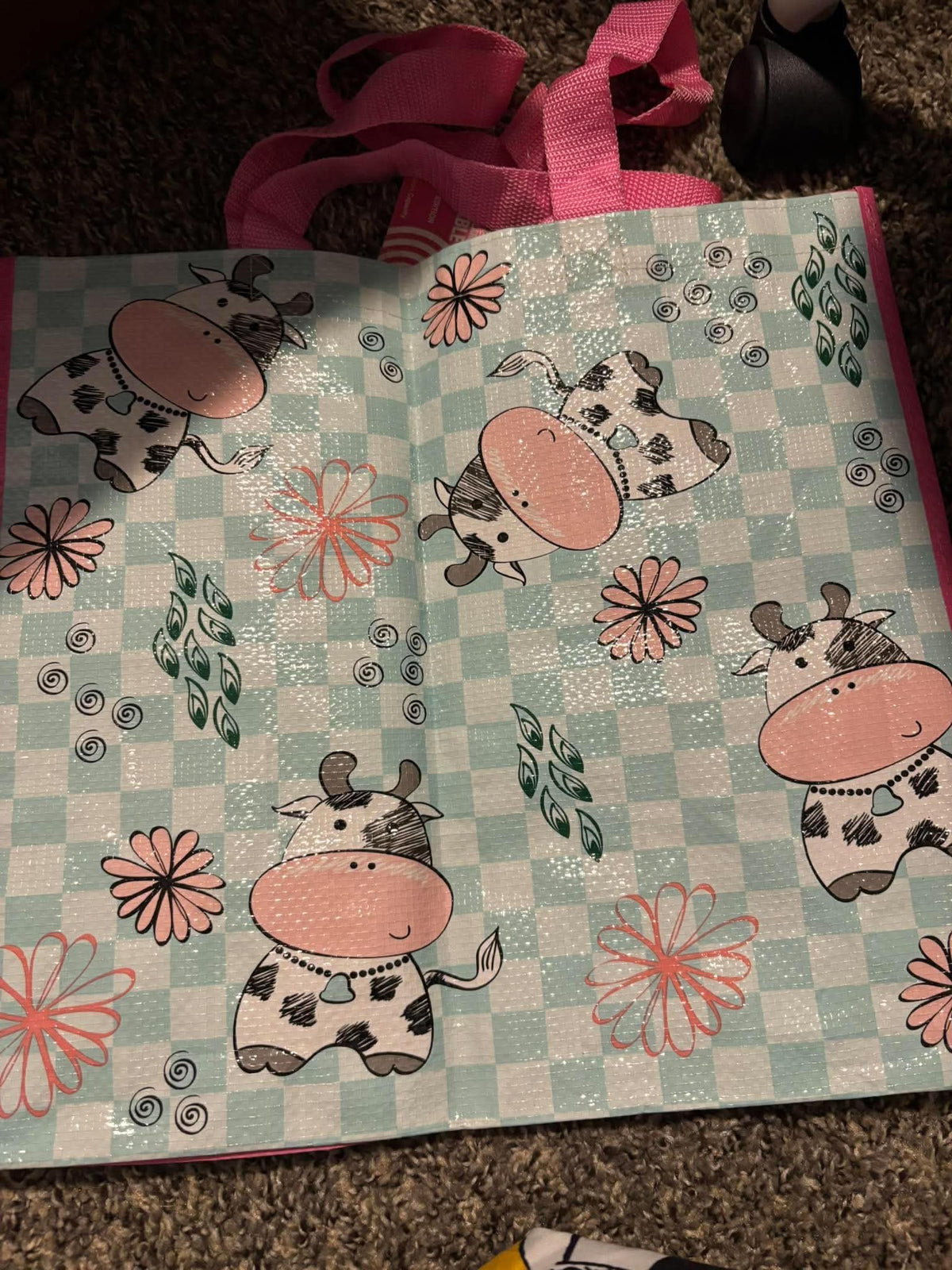 Cow grocery bag