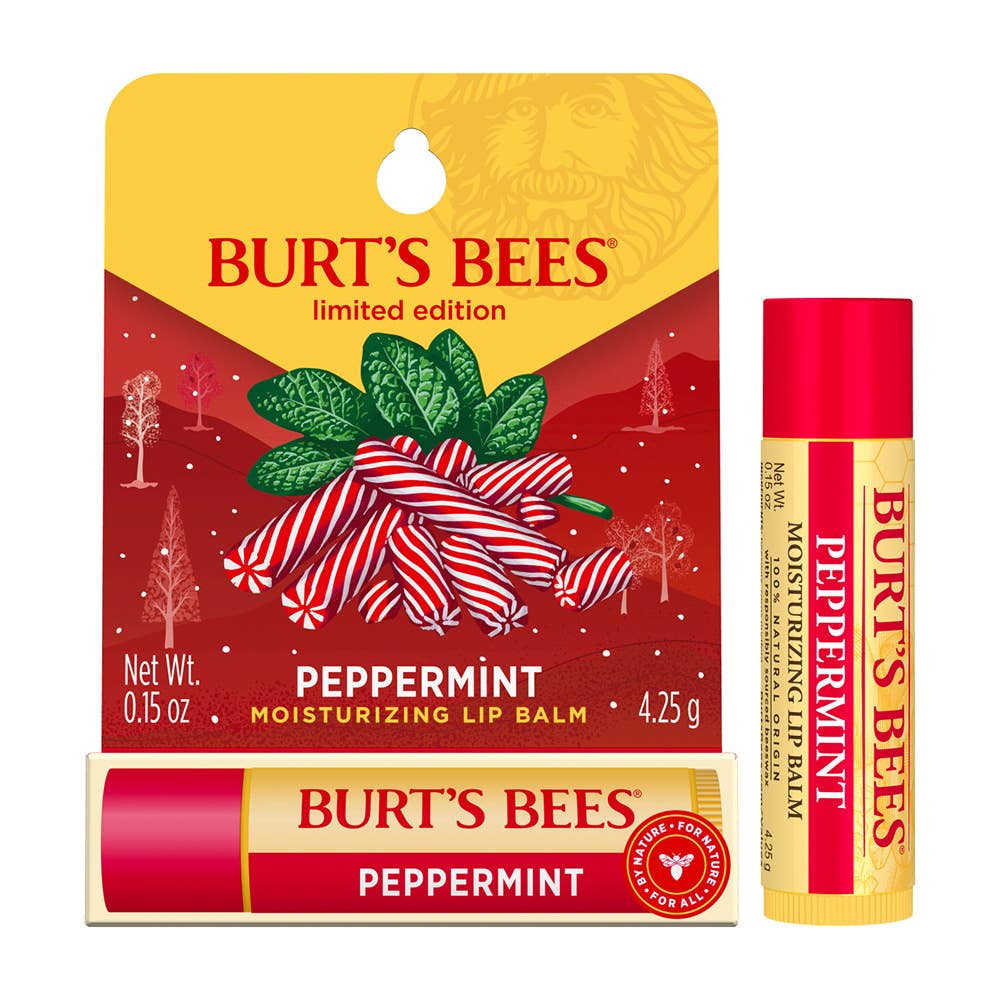 Burt's Bees - Holiday Peppermint Moisturizing Lip Balm Blister Box