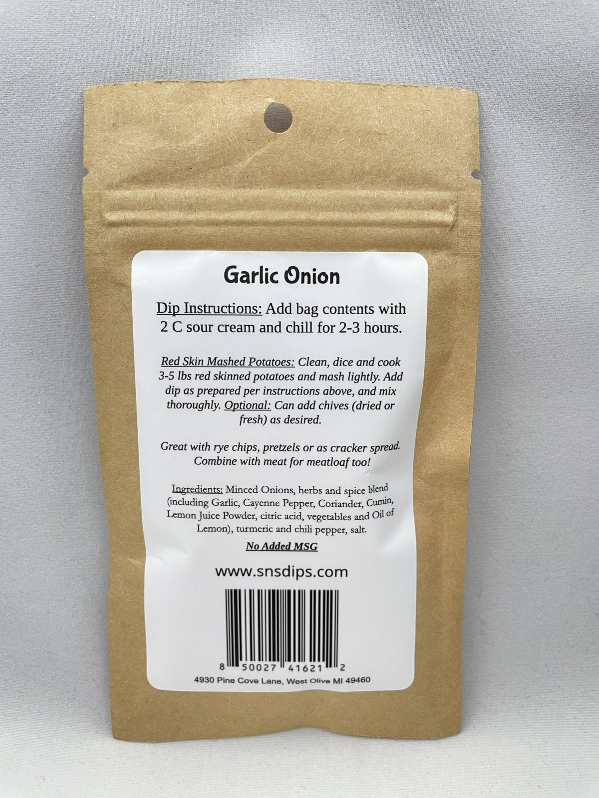 SnS Dips - Garlic Onion Dip Mix
