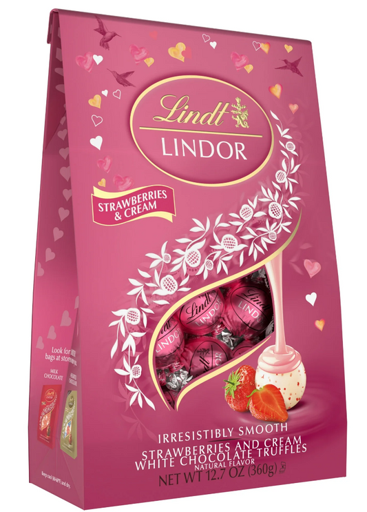 Lindor Strawberry and Cream white chocolate truffles