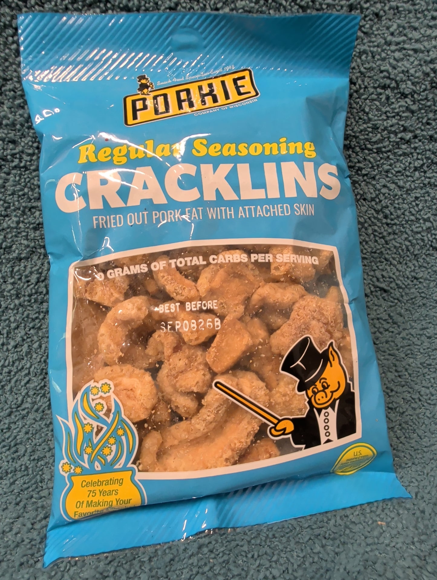 Porkie's Original Cracklins 1.75oz bag