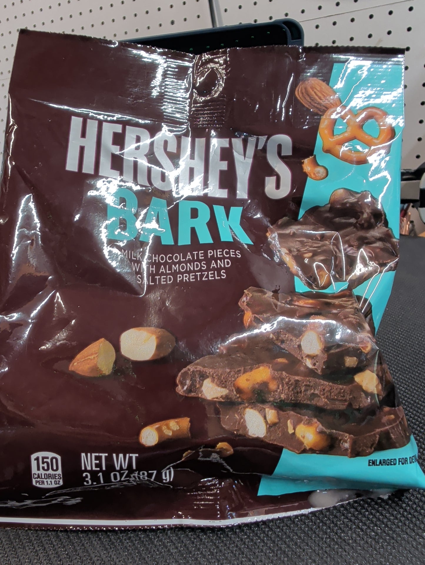 Hershey's Bark with almonds and pretzels